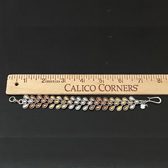 Retired LUCKY BRAND Tricolor Teardrop Link Bracelet 38.1g - Picture 11 of 12